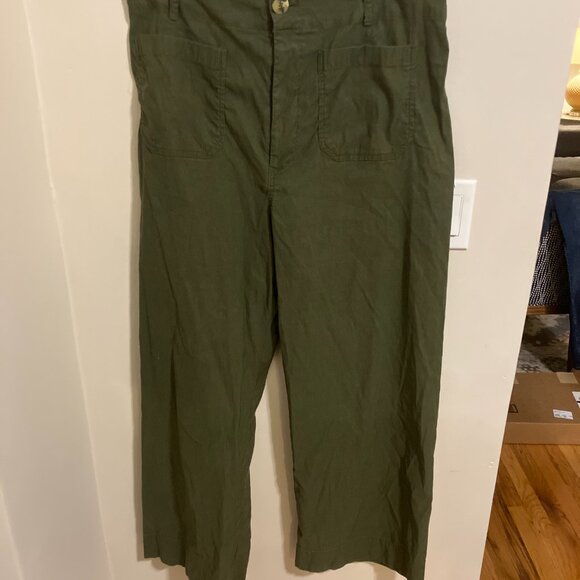 Anthropologie Maeve Colette Pant in 33T Dark Green , Wide Leg Pant - Picture 3 of 3
